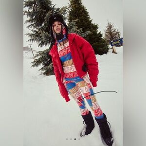 NWT FP Movement Dawn To Dusk Printed Base Layer Leggings